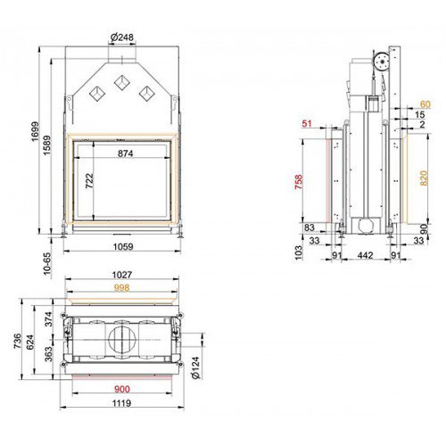 Каминная топка Brunner Stil-kamine 75/90 Tunnel_2 Каминная топка Brunner Stil-kamine 75/90 Tunnel_2