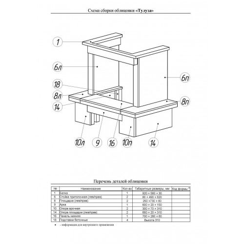 Каминная облицовка Мета Тулуза_3 Каминная облицовка Мета Тулуза_3
