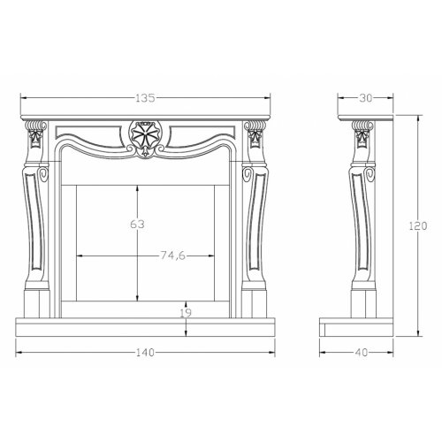 Портал для камина Carmona CM-40_1 Портал для камина Carmona CM-40_1