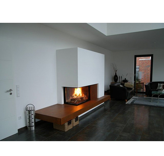 Brunner eck-kamin 45/67/44 left lifting, чугунный дымосборник 45?, монтажная рама 70мм нерж. сталь_1 Brunner eck-kamin 45/67/44 left lifting, чугунный дымосборник 45?, монтажная рама 70мм нерж. сталь_1