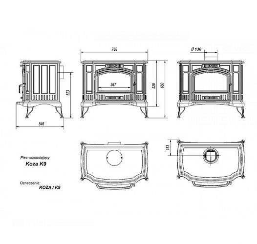 Печь-камин (буржуйка) Koza/K9 декор дверцы_2 Печь-камин (буржуйка) Koza/K9 декор дверцы_2